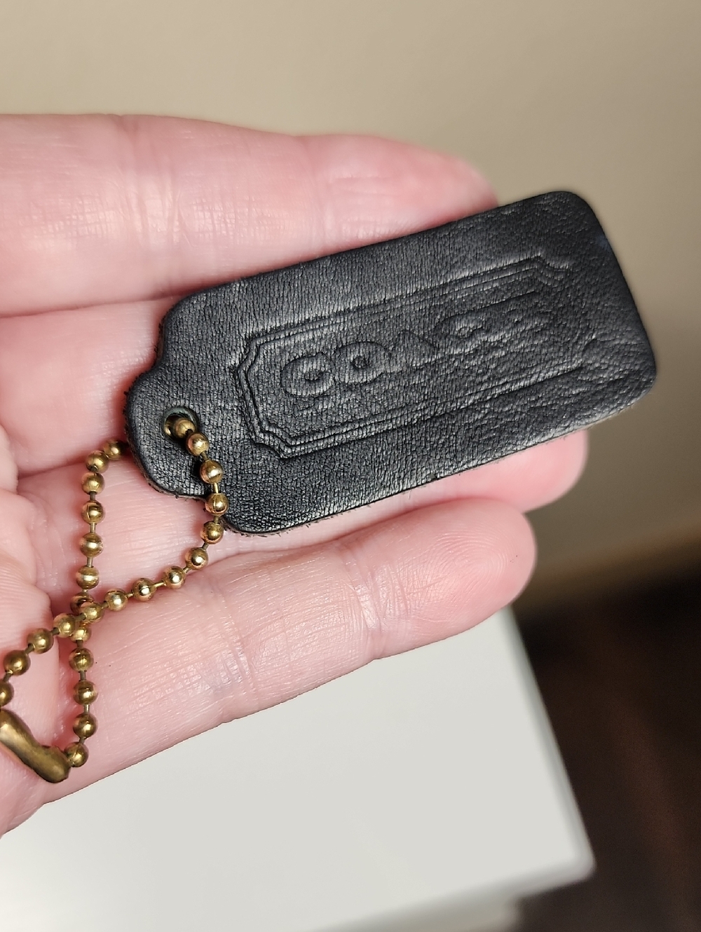 Vintage Coach Black 1-sided Hangtag